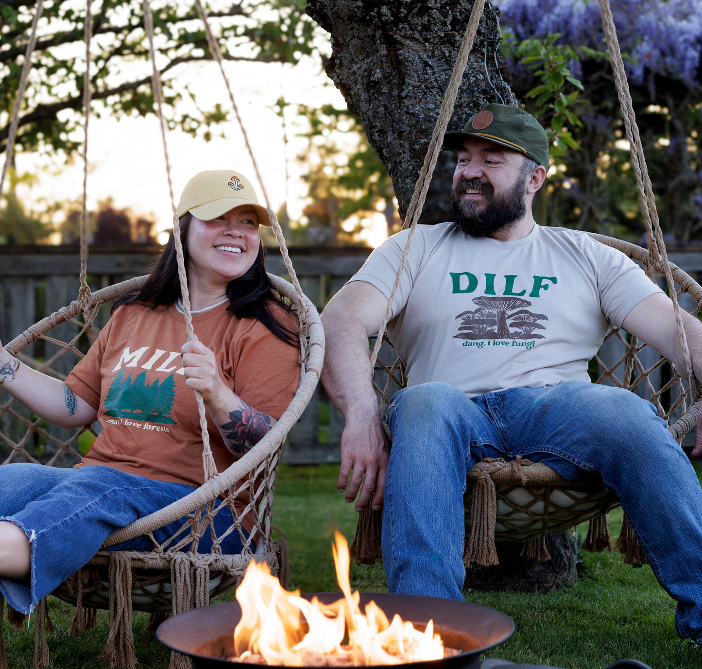 Dang I Love Fungi DILF Unisex Tee - Sandstone