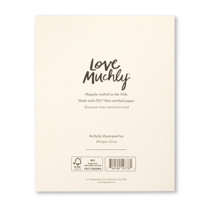 Back if card features the Love Muchly logo