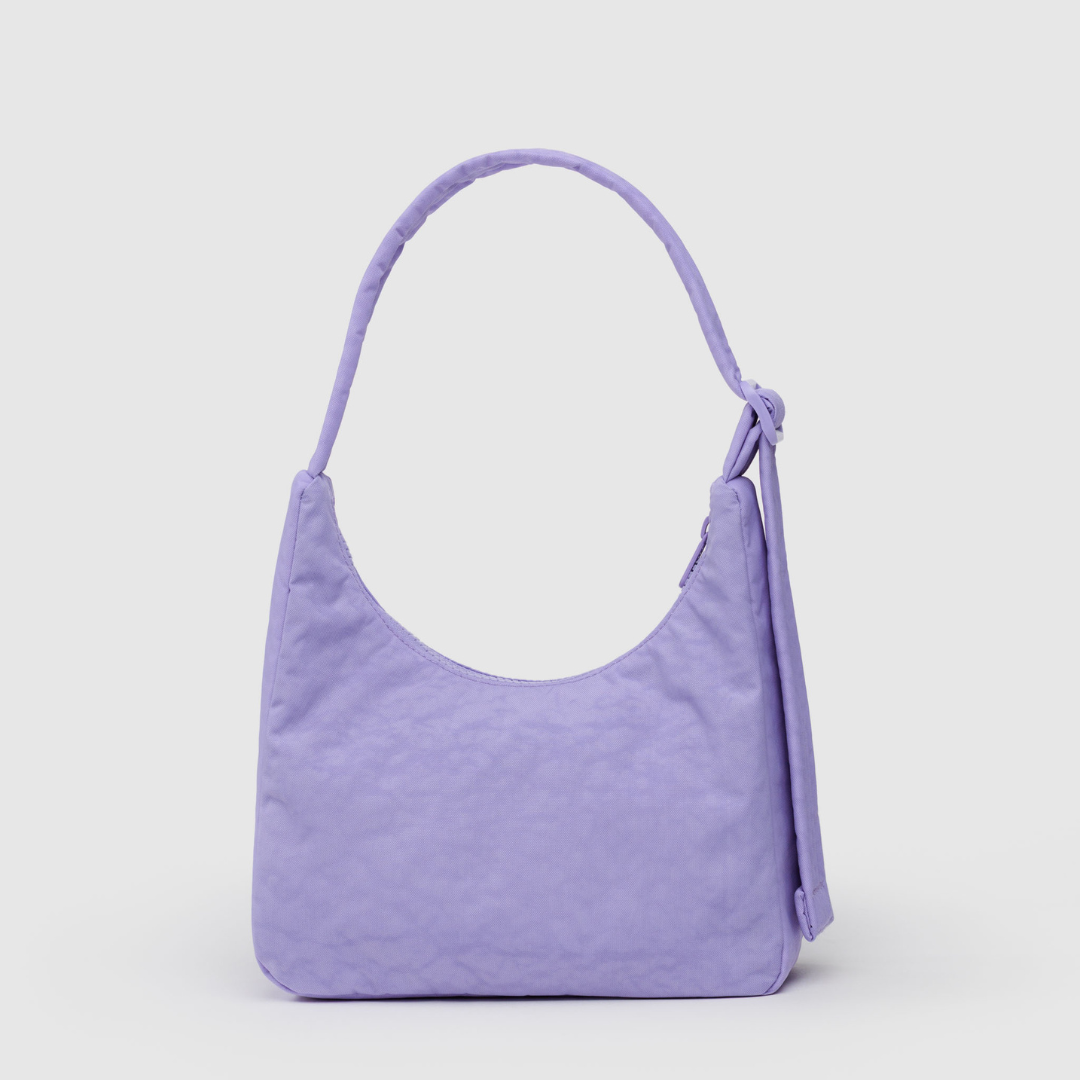Back of the bag is solid purple