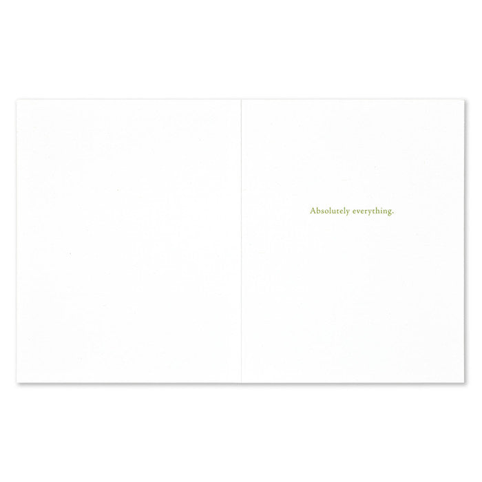 Inside: Absolutely everything