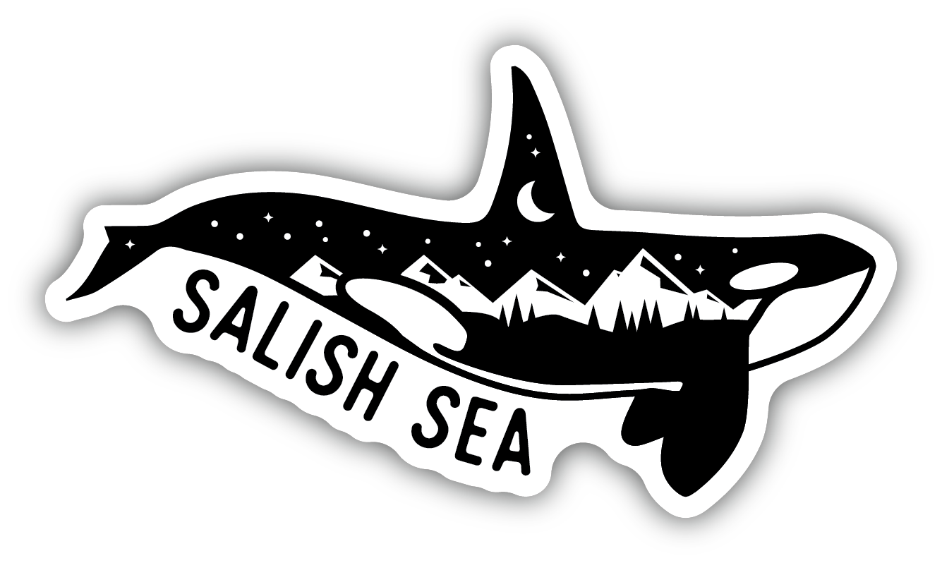 Salish Sea Night Orca/ND Sticker