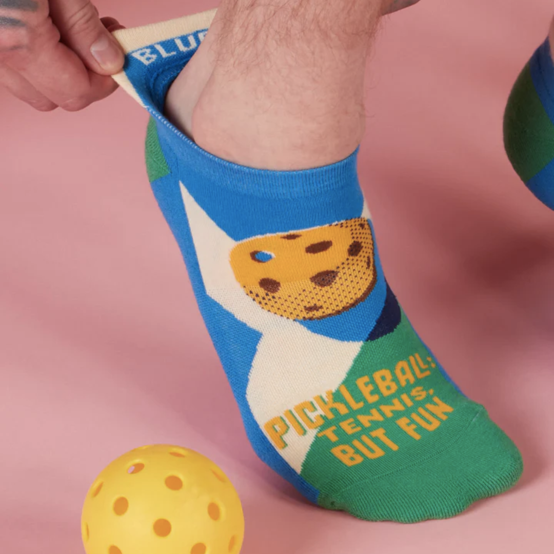 Person wearing the pickleball ankle sock