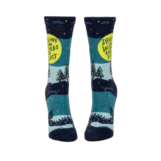 Dragons & Wizards & Sh*t Women's Crew Socks