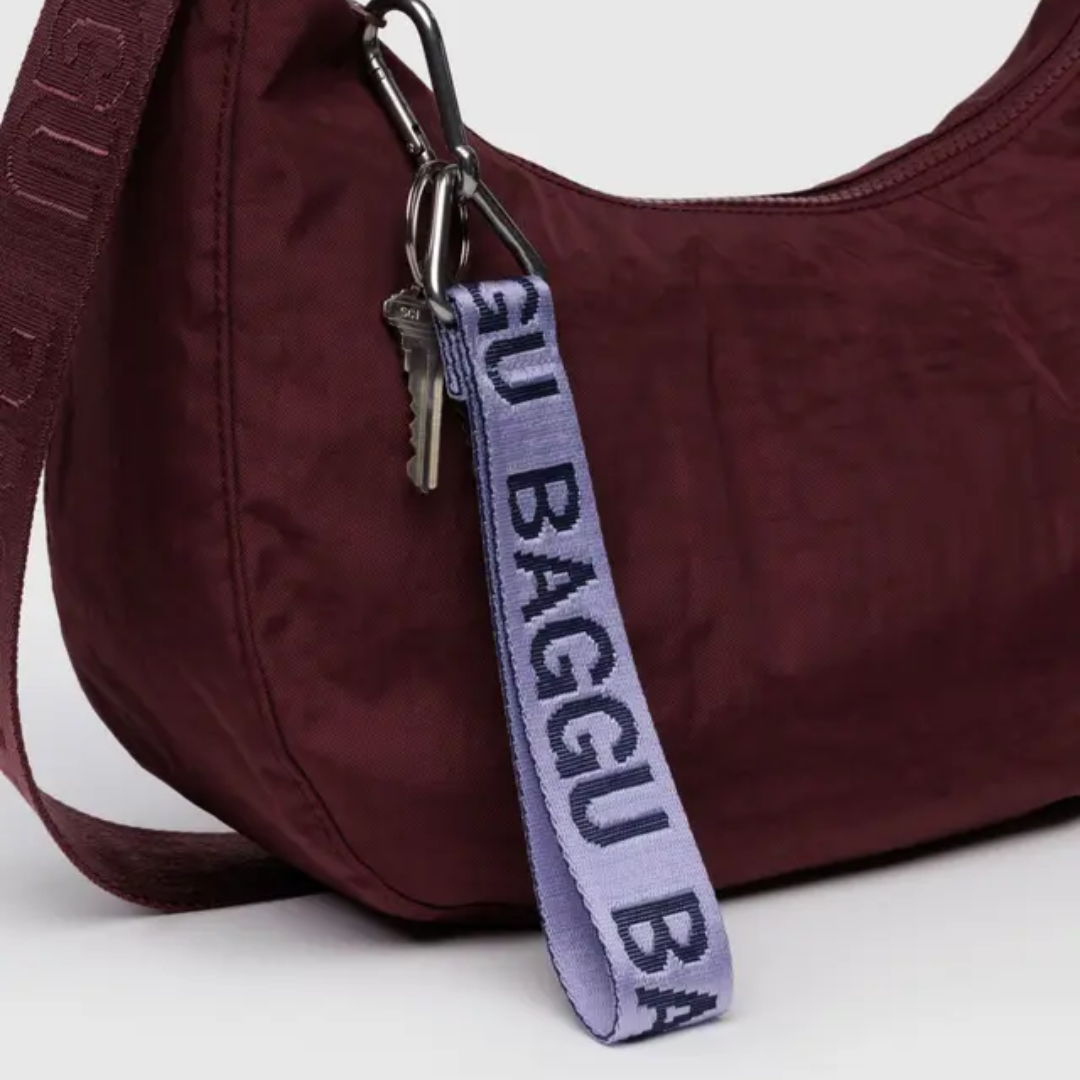 Keychain clipped to Baggu bag
