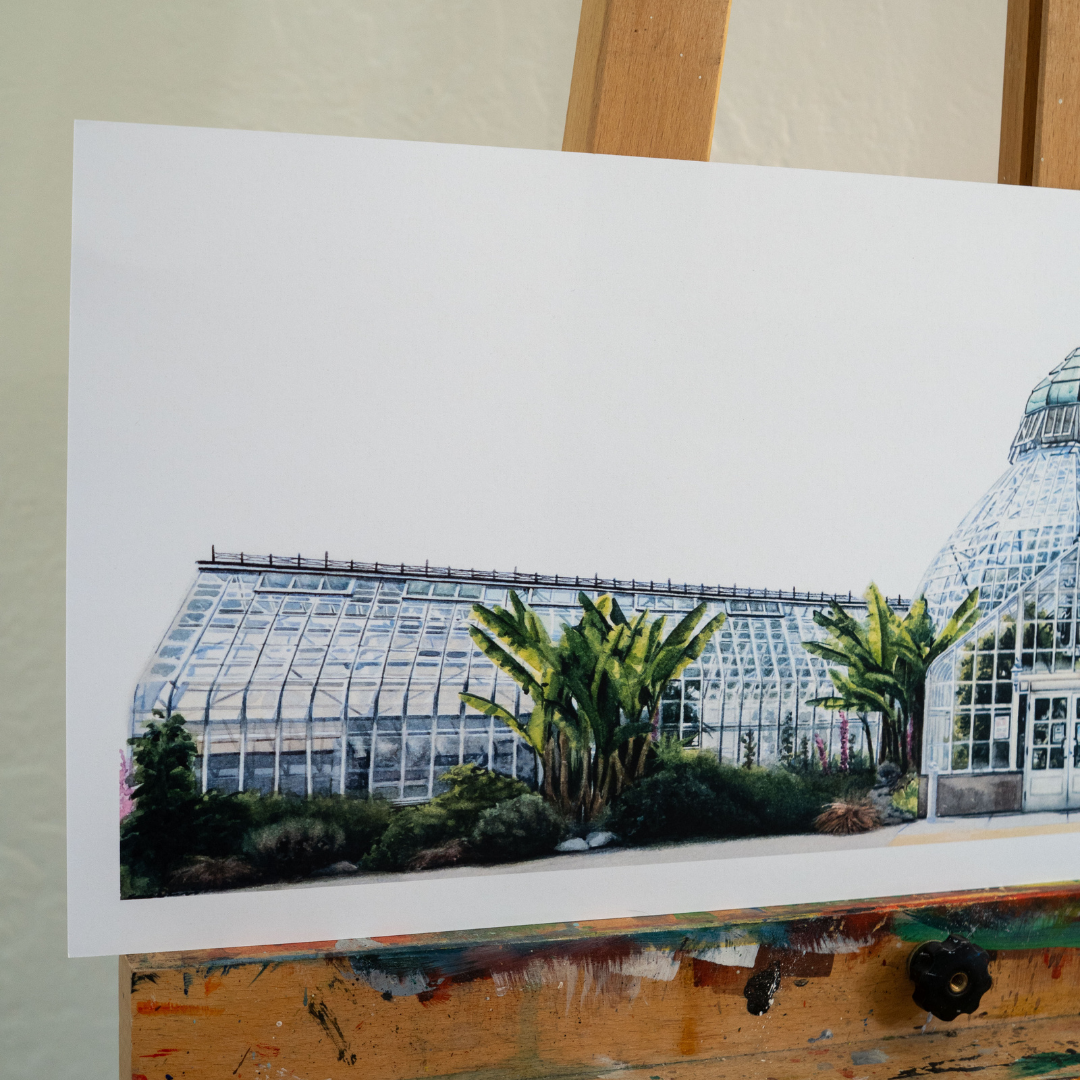 Detail of the east wing of the conservatory