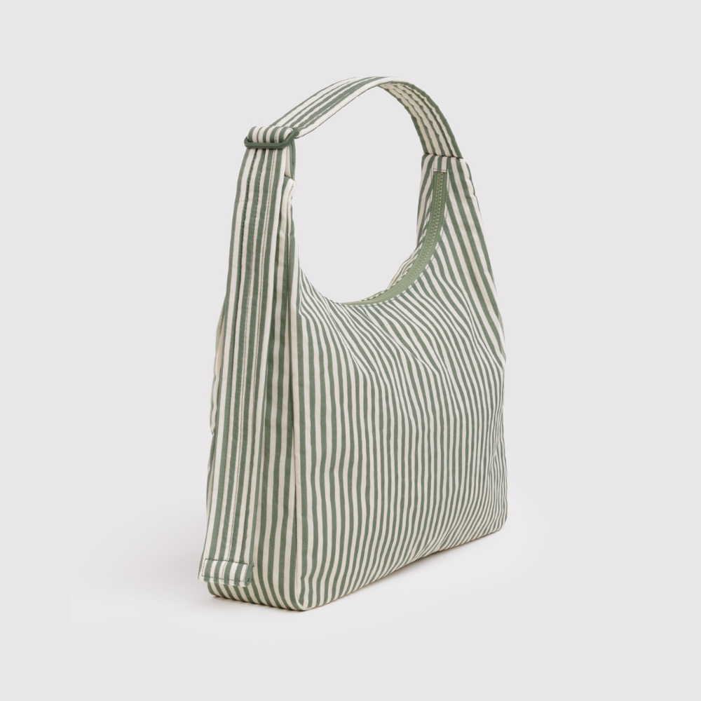 Baggu Nylon Shoulder Bag - Sage Stripe