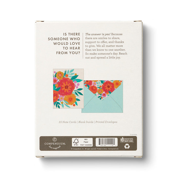 Bursting Blossoms Blank - Thank You Note Cards