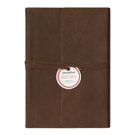 Cavallini & Co. Slim Brown Leather Journalino 6"x8"