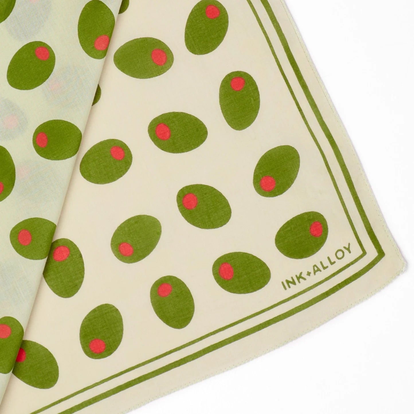 Carson Olive Print Scarf 21x21