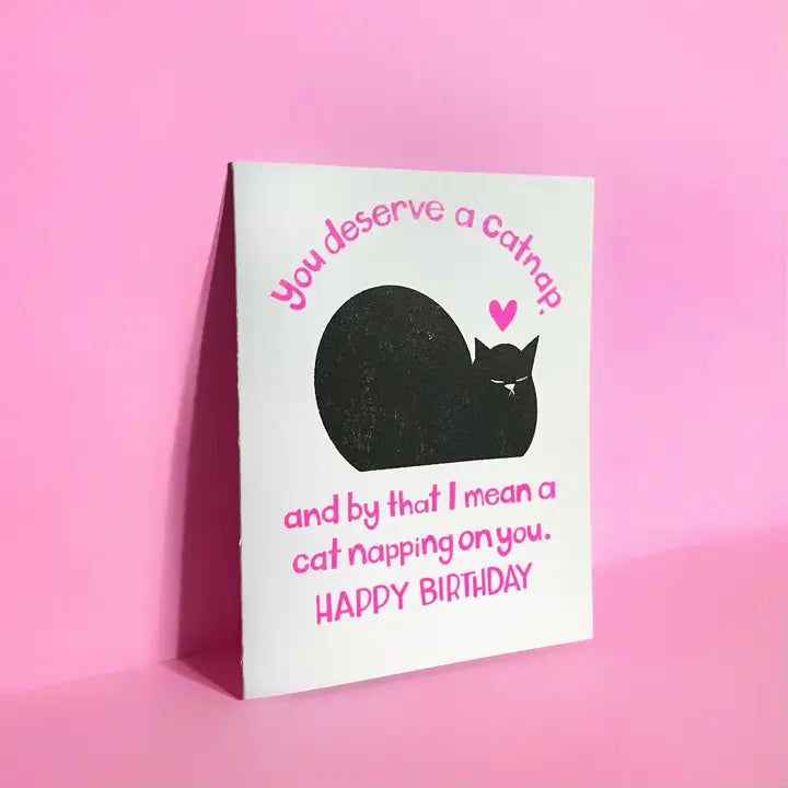 Cat Nap Birthday Card