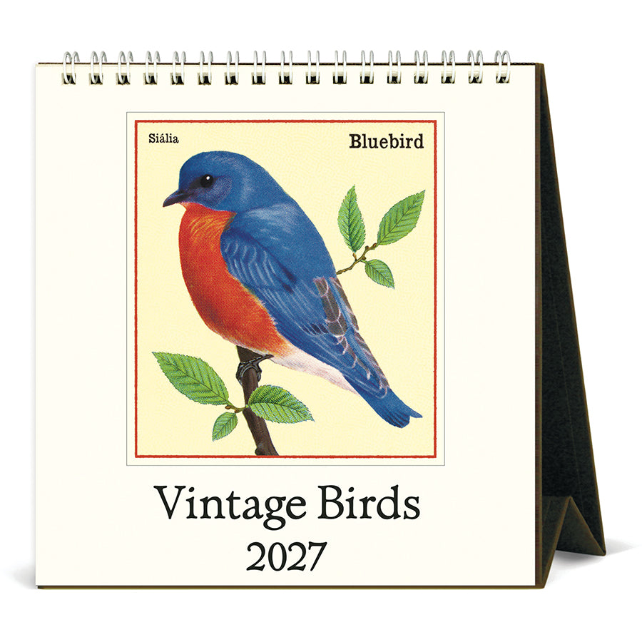 Cavallini & Co. 2027 Desk Calendar - Vintage Birds