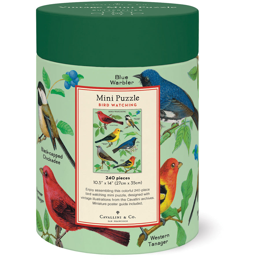 *Coming Soon Spring 2026* Cavallini & Co. 240 Piece Mini Puzzle - Bird Watching