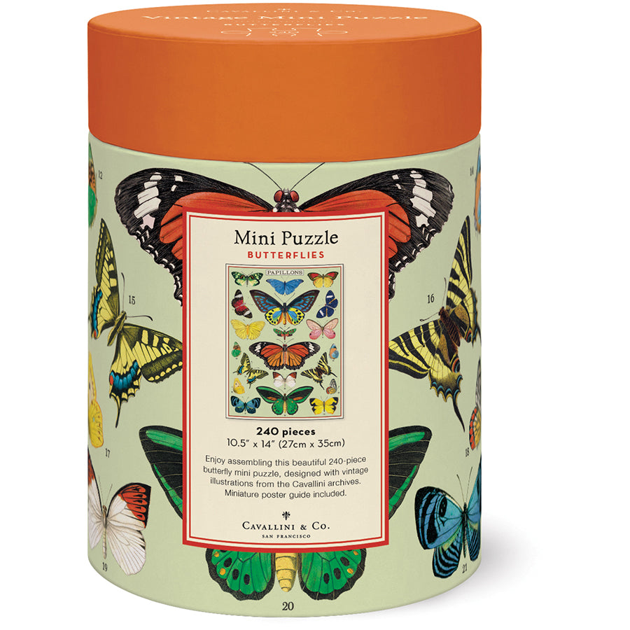 Cavallini & Co. 240 Piece Mini Puzzle - Butterflies