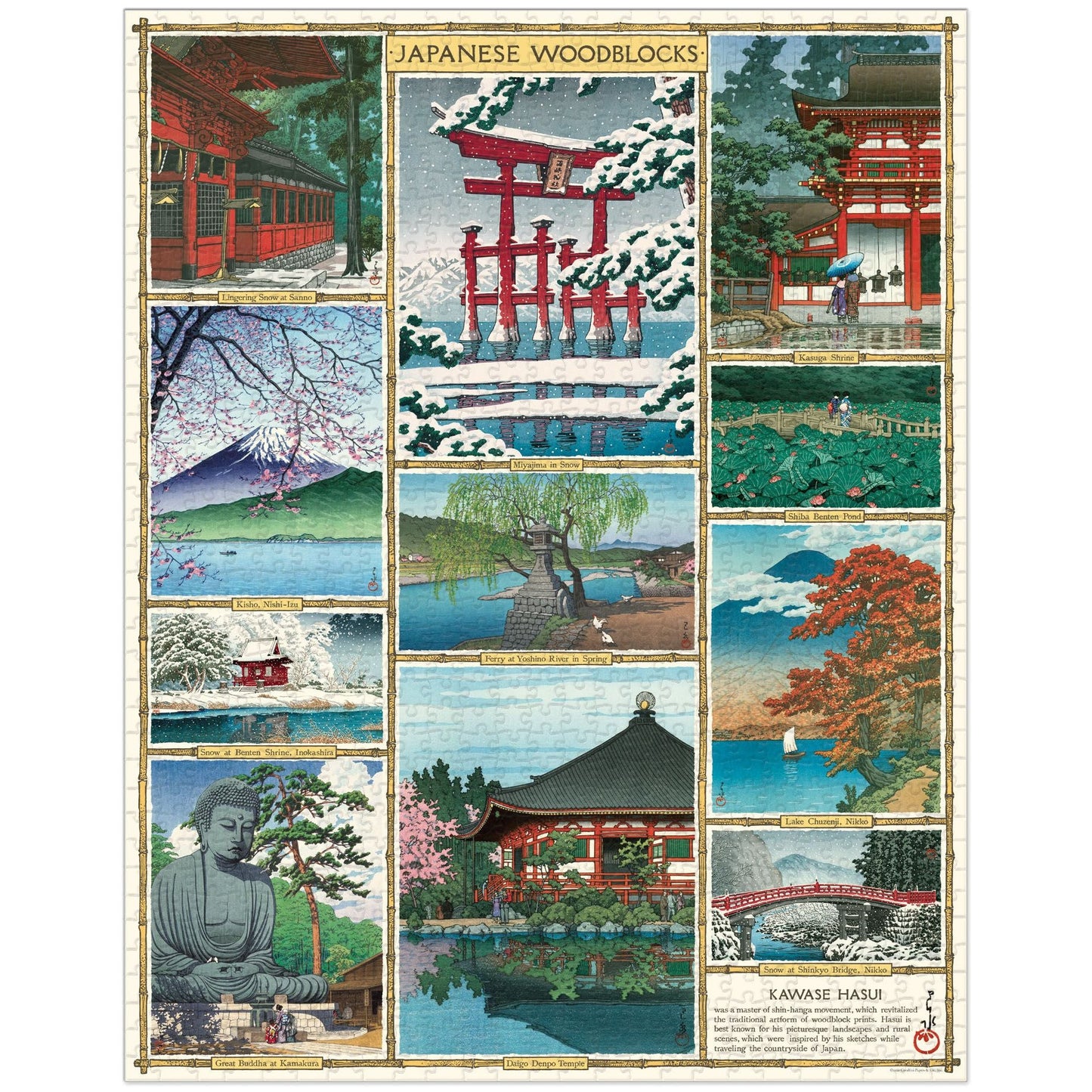 Cavallini & Co. 1000 Piece Puzzle - Japanese Woodblocks