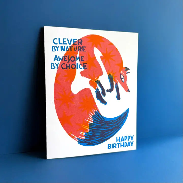 Clever Fox Birthday Card