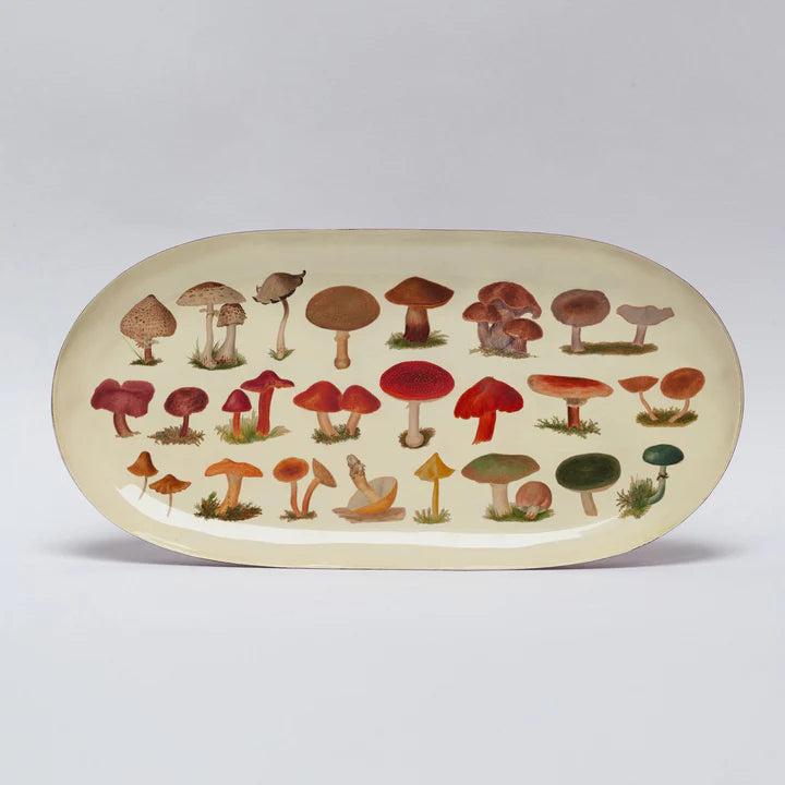 Roomytown Enamel Printed Tray - Fungi