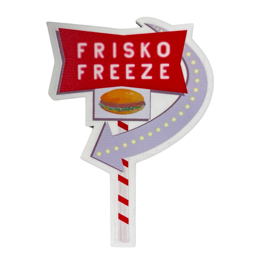 Magnet shaped like the iconic Frisko Freeze sign
