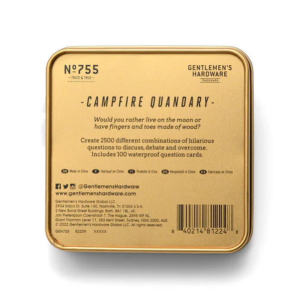 Back of the Campfire Quandary tin