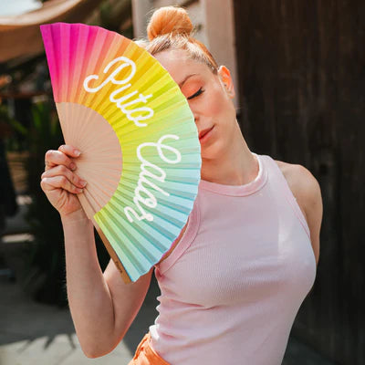 Hand Fan - Puto calor - Rainbow Glow in the Dark