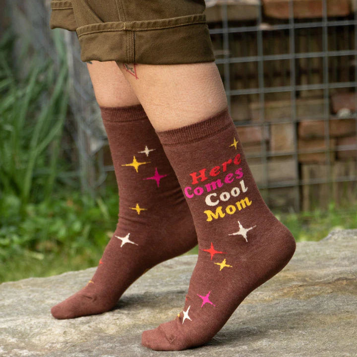 Here Comes Cool Mom Crew Socks