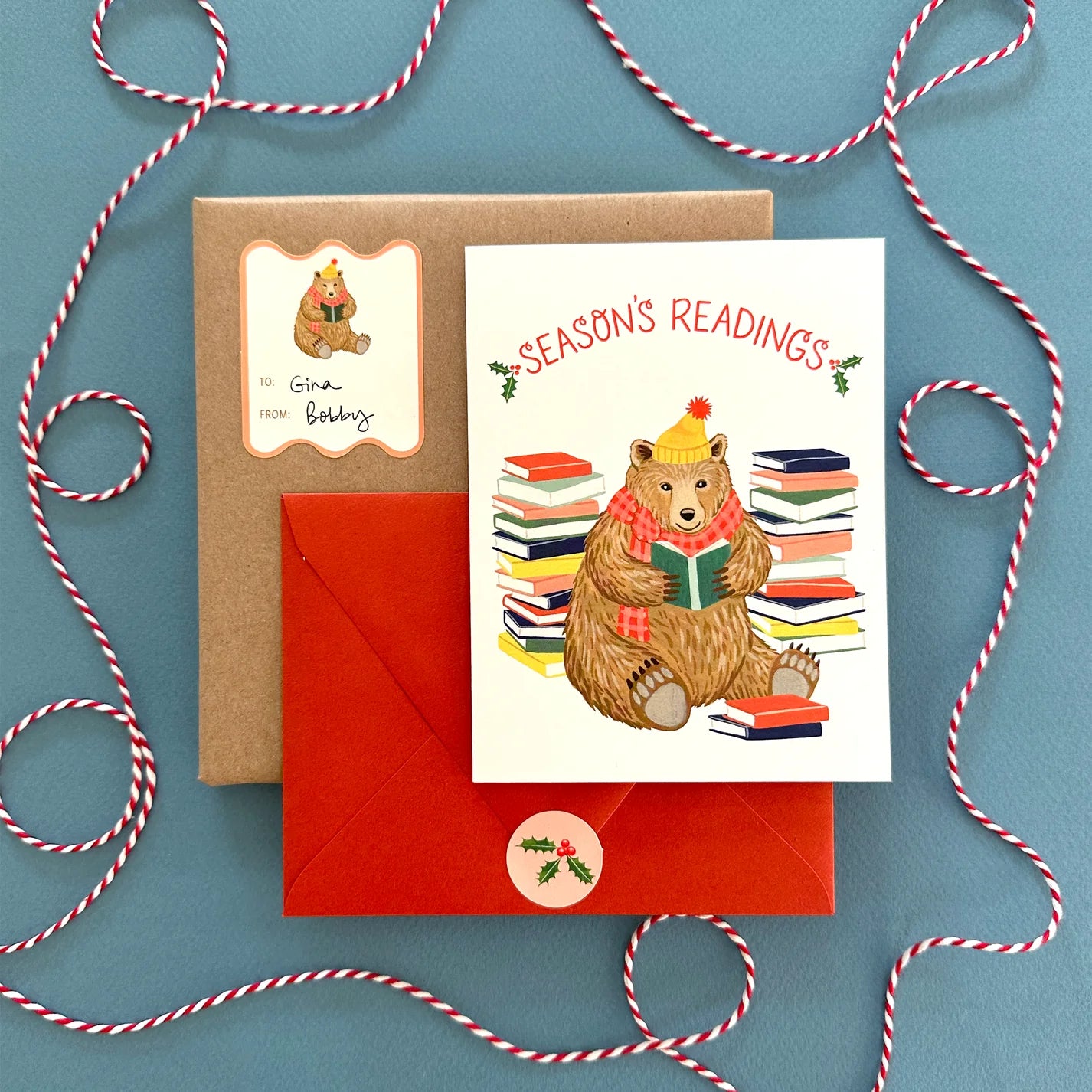 Seasons Readings Bear Card