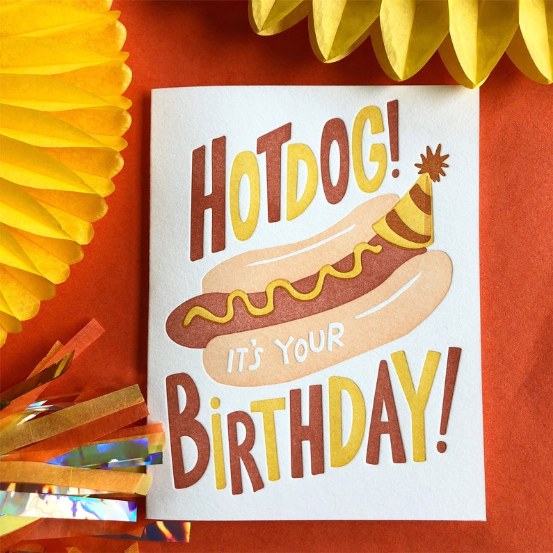 Hot Dog Birthday Card