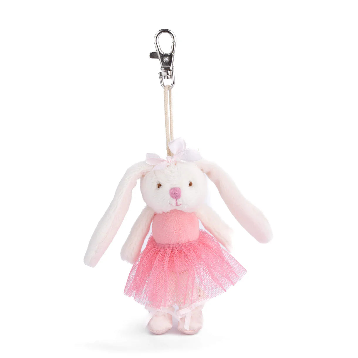 Jayleen Bag Charm Plush in Floral Pink