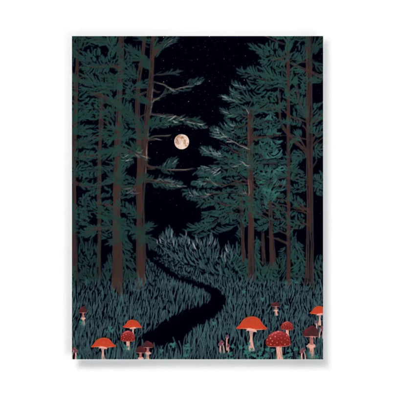 Moonrise Forest Medium Layflat Notebook - Lined