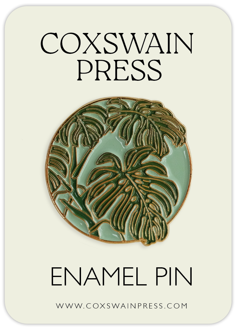 Monstera Leaf Enamel Pin - Coxswain Press