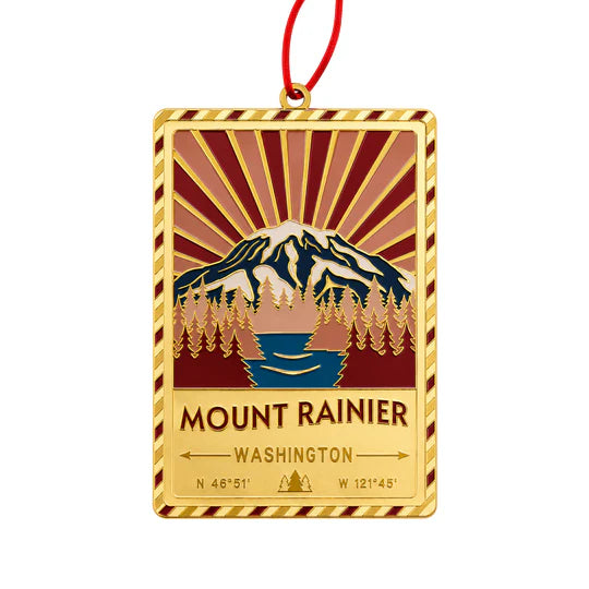 Mount Rainier, Washington Postcard Ornament
