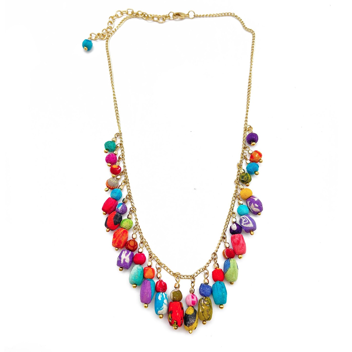 Aasha Necklace - Oval and Circular Dangle Necklace