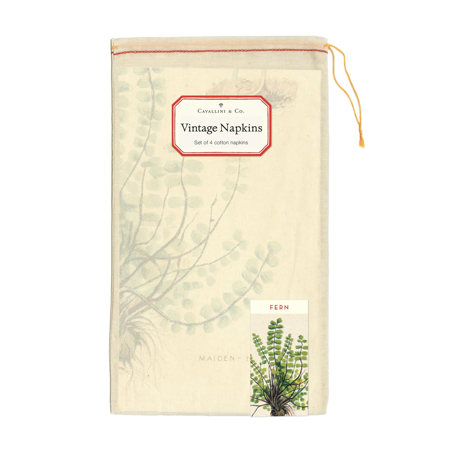 Cavallini & Co. Cloth Napkin Set of 4 - Fern