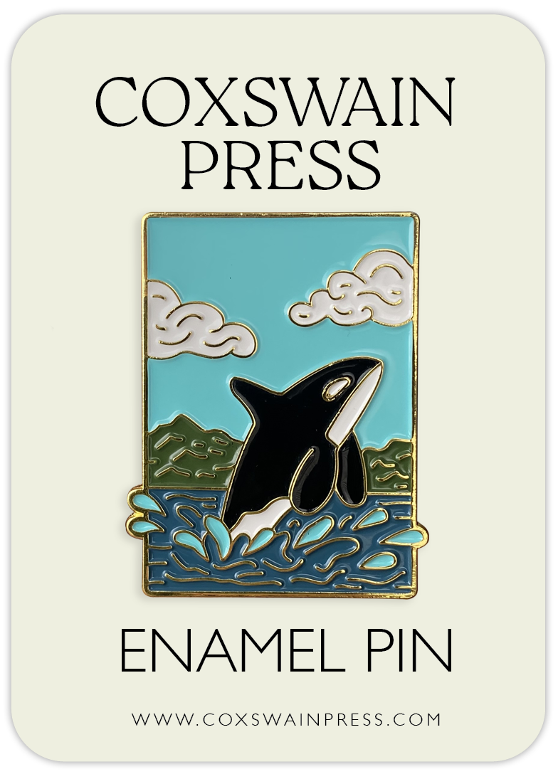 Orca Enamel Pin - Coxswain Press