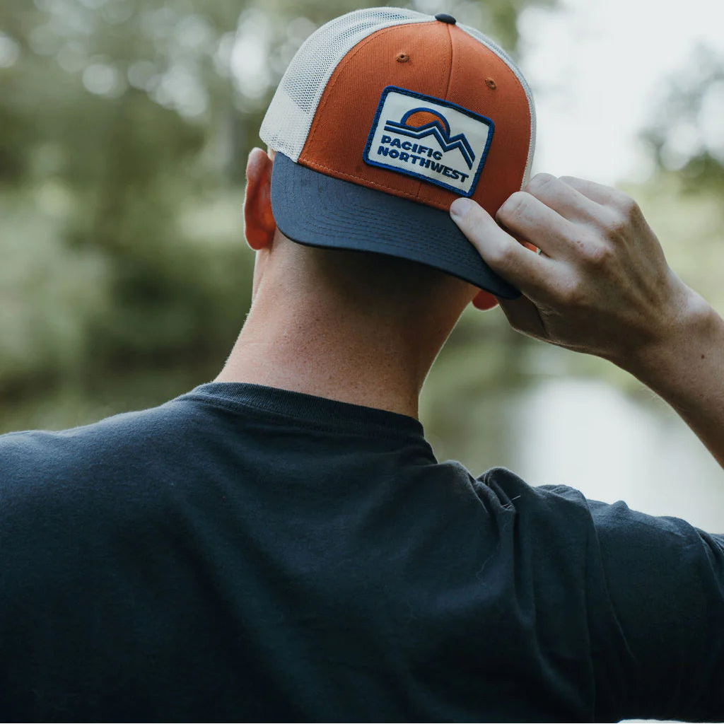 Oxford Trucker Hat Dark Orange/Navy