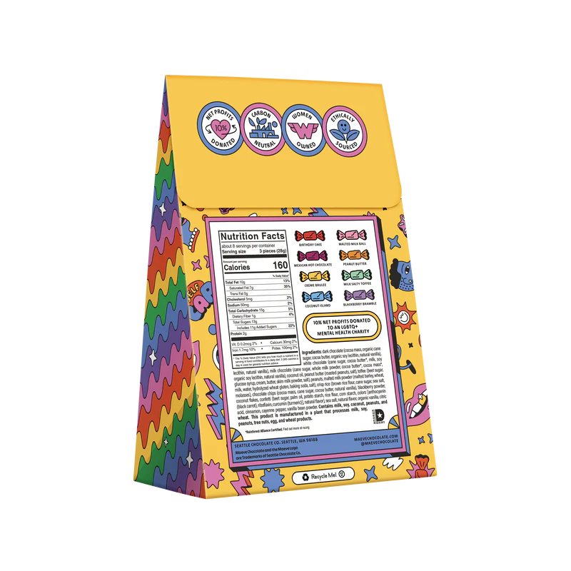 Back of the box showing nutritional information