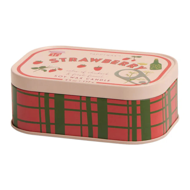 Paddywax Bistro Tin 4.5oz Candle - Strawberry
