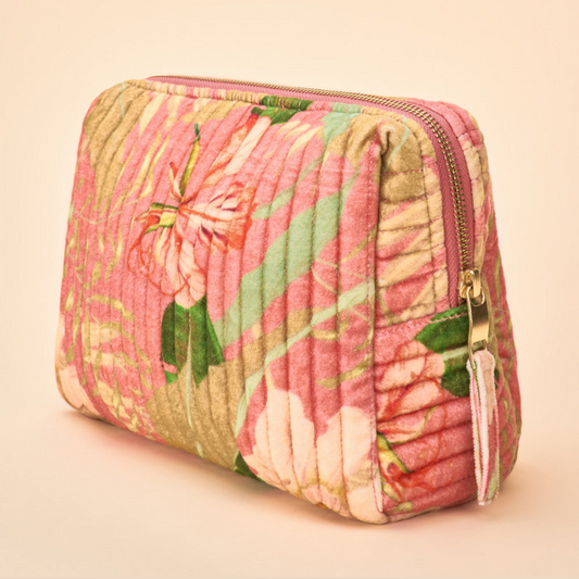 Delicate Tropical Candy - Quilted Wash Bag