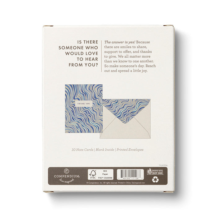 Rippling Wave - Blank Thank You Note Cards