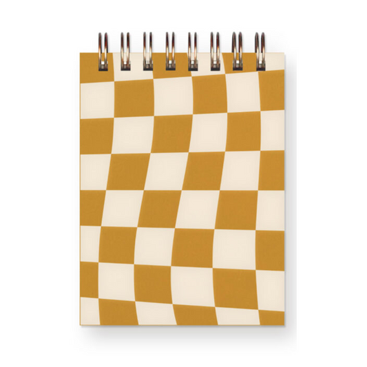 Mini Jotter - Checkerboard Saffron