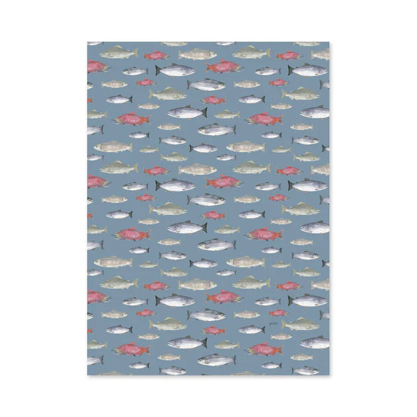 Salmon Organic Cotton Tea Towel