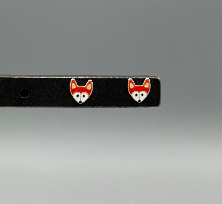 SS Enamel Fox Studs