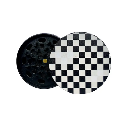 Golden Gems Grinder - Black & White Checker