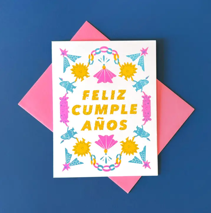 Feliz Cumpleanos Fiesta Spanish Birthday Card