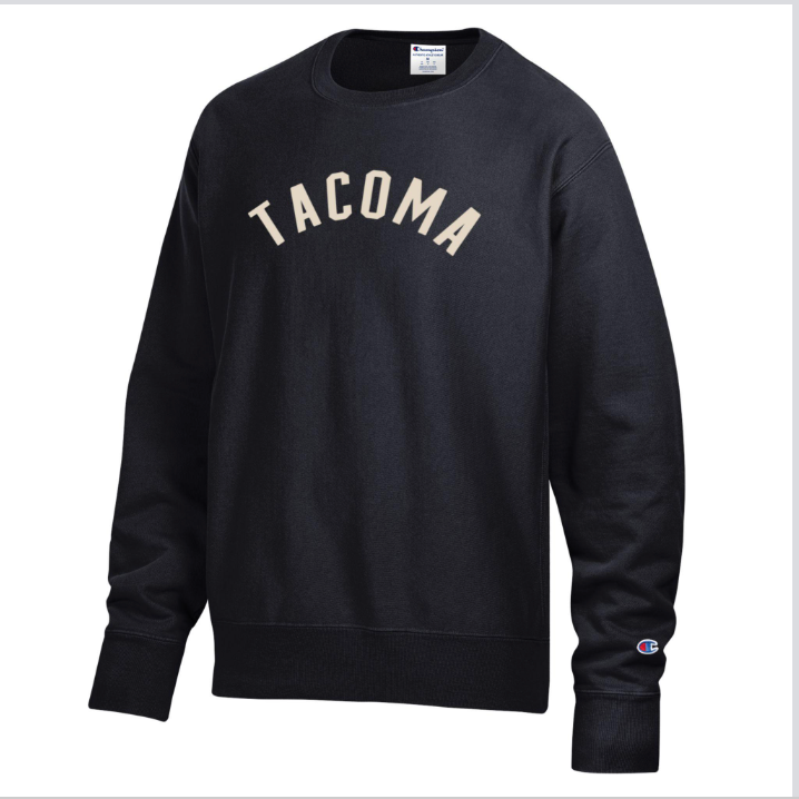 Champion Tacoma Embroidered Crewneck Sweatshirt Black Stocklist
