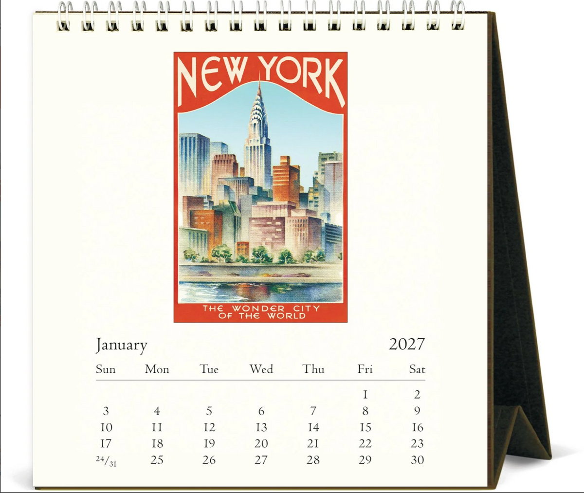 Cavallini & Co. 2027 Desk Calendar - New York