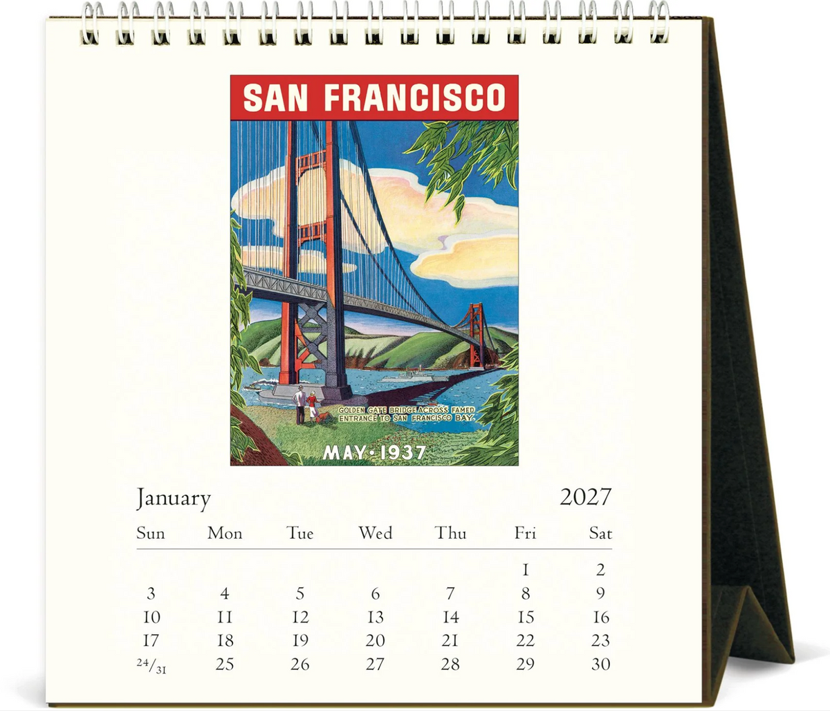 Cavallini & Co. 2027 Desk Calendar - San Francisco