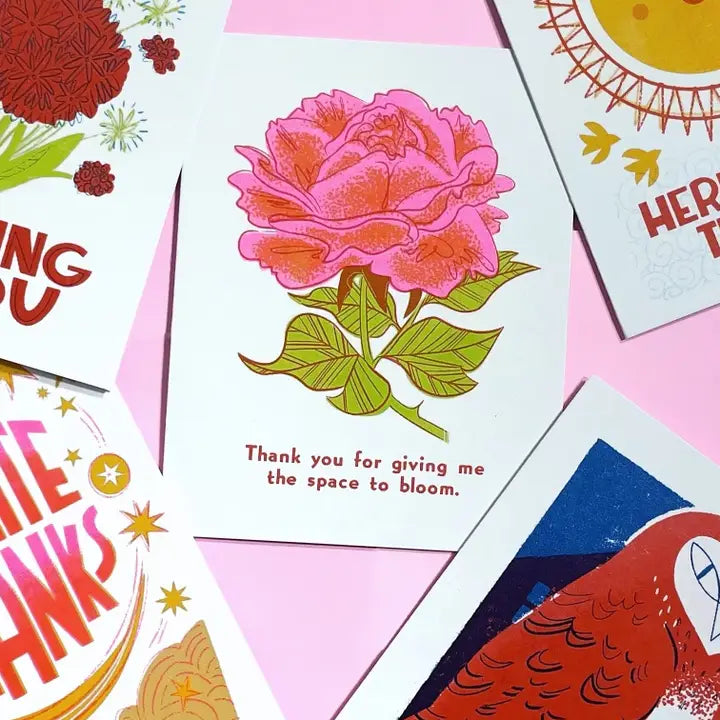 Space to Bloom - Parenting Risograph Card