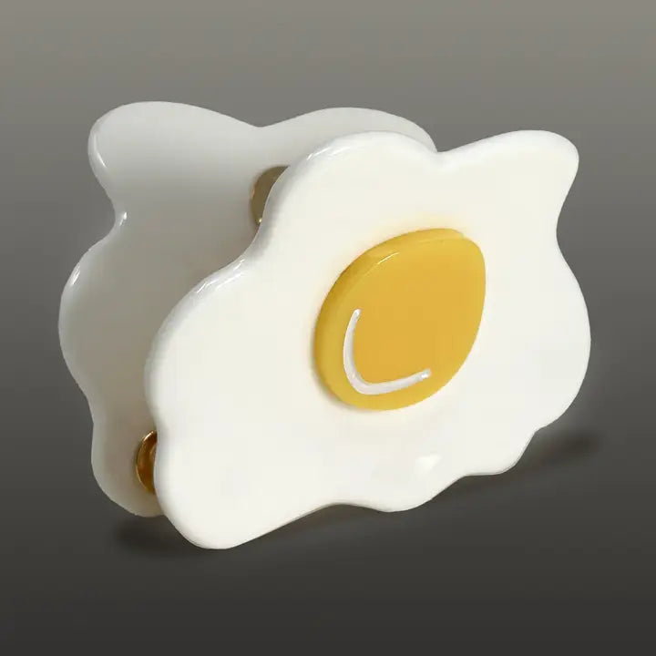 Sunny Side Egg Hair Claw Clip