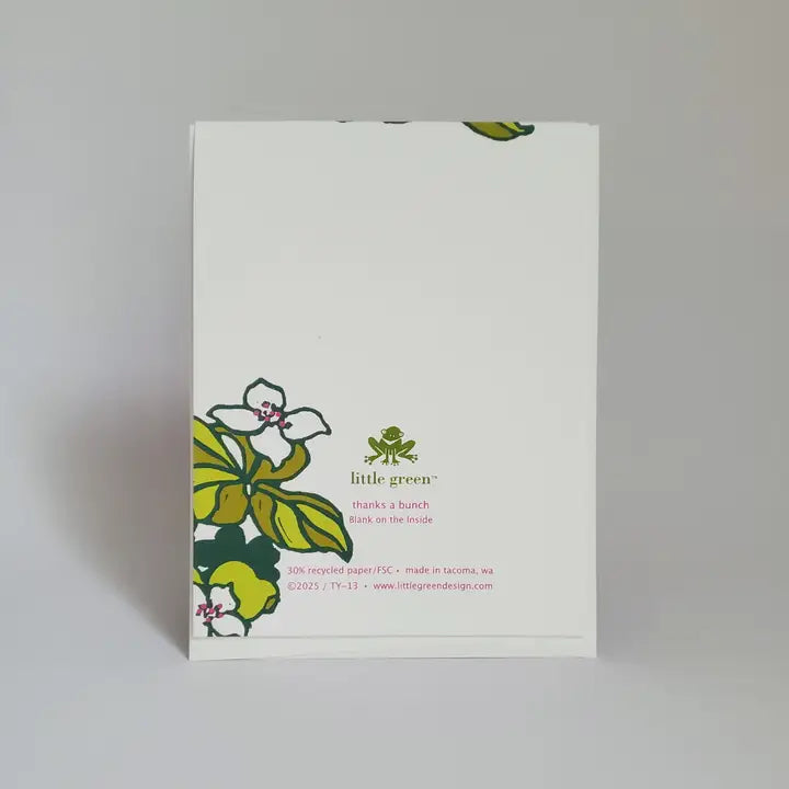 Thanks A Bunch Fern & Clover Botanical Greeting Card