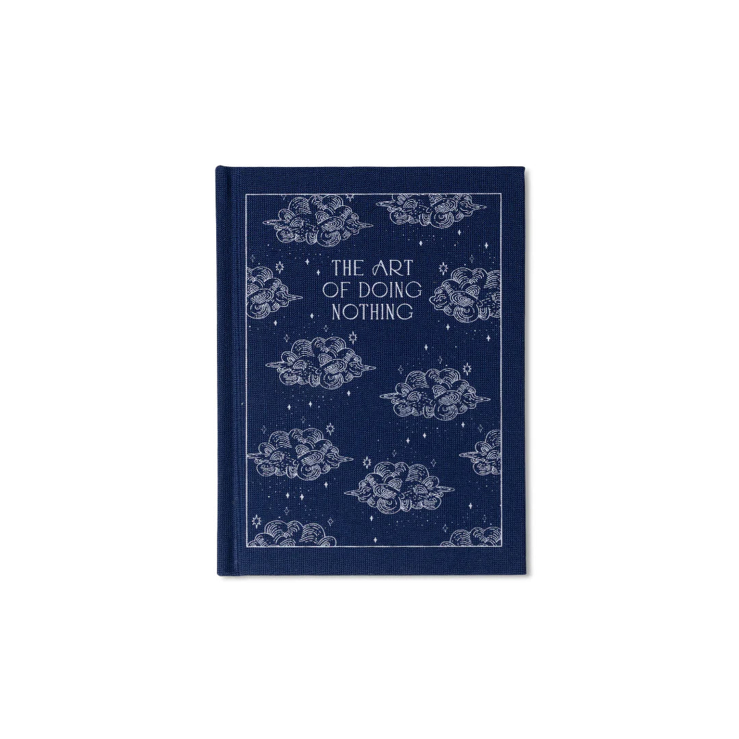 Notepad titled 'The Art of Doing Nothing' with decorative cover design on a white background